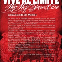 Aviso: Se pospone Vive al límite hip hop show case